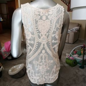 Lace Heart embroidered top